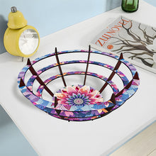 Load image into Gallery viewer, Flower Diamond Painting Wooden Serving Tray Decorative Diamond Art Fruit Tray(D)
