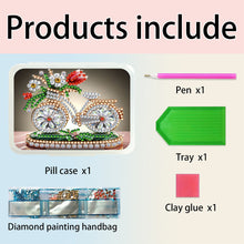 Load image into Gallery viewer, Bicycle Rhinestones Pill Storage Box Diamond Painting Pill Case for Art Craft
