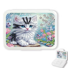 Load image into Gallery viewer, Cat Rhinestones Pill Storage Box Diamond Painting Pill Case for Art Craft
