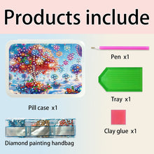 Load image into Gallery viewer, Tree Rhinestones Pill Storage Box Diamond Painting Pill Case for Art Craft
