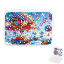Load image into Gallery viewer, Tree Rhinestones Pill Storage Box Diamond Painting Pill Case for Art Craft
