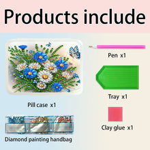 Load image into Gallery viewer, Flowers Grass Pill Storage Box Diamond Painting Pill Case for Art Craft
