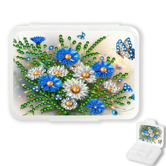 Flowers Grass Pill Storage Box Diamond Painting Pill Case for Art Craft
