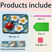 Load image into Gallery viewer, Insect Rhinestones Pill Storage Box Diamond Painting Pill Case for Art Craft
