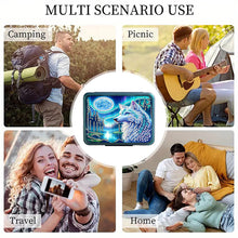 Load image into Gallery viewer, Wolf Rhinestones Pill Storage Box Diamond Painting Pill Case for Art Craft
