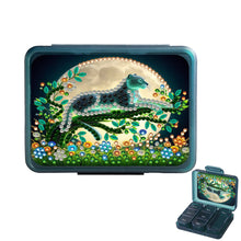 Load image into Gallery viewer, Leopard Rhinestones Pill Storage Box Diamond Painting Pill Case for Art Craft
