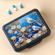Load image into Gallery viewer, Bird Rhinestones Pill Storage Box Diamond Painting Pill Case for Art Craft
