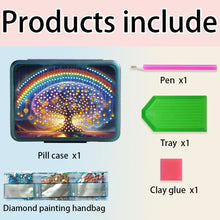 Load image into Gallery viewer, Rainbow Tree Pill Storage Box Diamond Painting Pill Case for Art Craft
