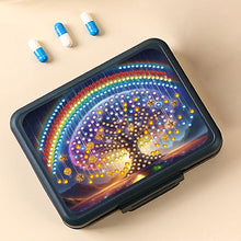 Load image into Gallery viewer, Rainbow Tree Pill Storage Box Diamond Painting Pill Case for Art Craft
