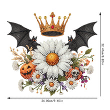 Load image into Gallery viewer, 2D Flat Acrylic DIY Bat Crown Hanging Diamond Art Kits Wall Door Decoration
