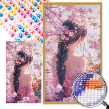 Load image into Gallery viewer, AB Diamond Painting - Full Round - Cherry Blossom Girl Back (40*70CM)
