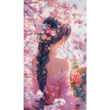 Load image into Gallery viewer, AB Diamond Painting - Full Round - Cherry Blossom Girl Back (40*70CM)
