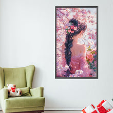 Load image into Gallery viewer, AB Diamond Painting - Full Round - Cherry Blossom Girl Back (40*70CM)
