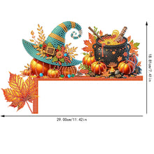 Load image into Gallery viewer, Autumn Pumpkin Diamond Art Door Right Angle Sign for Indoor Outdoor Wall
