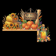 Load image into Gallery viewer, Harvest Pumpkin Diamond Art Door Right Angle Sign for Indoor Outdoor Wall
