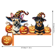 Load image into Gallery viewer, Halloween Dog Diamond Art Door Right Angle Sign for Indoor Outdoor Wall
