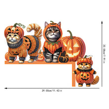 Load image into Gallery viewer, Halloween Cat Diamond Art Door Right Angle Sign for Indoor Outdoor Wall
