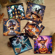 Load image into Gallery viewer, 12Pcs Halloween Diamond Painting Greeting Card Set for Festivals and Celebration
