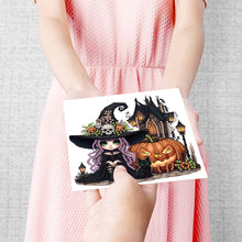 Load image into Gallery viewer, 12Pcs Halloween Diamond Painting Greeting Card Set for Festivals and Celebration
