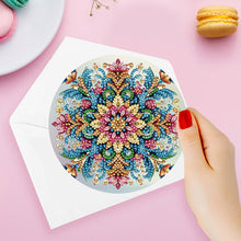 Load image into Gallery viewer, 8Pcs Flower Diamond Painting Greeting Card Set for Festivals and Celebrations
