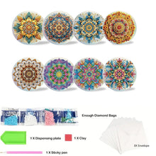 Load image into Gallery viewer, 8Pcs Flower Diamond Painting Greeting Card Set for Festivals and Celebrations
