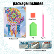 Load image into Gallery viewer, DIY Diamond Painting Notebook 50 Pages A5 Diamond Art Diary Book(Dreamcatcher A)
