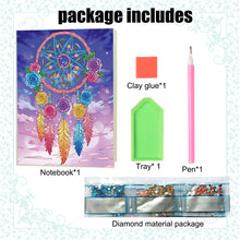 Load image into Gallery viewer, DIY Diamond Painting Notebook 50 Pages A5 Diamond Art Diary Book(Dreamcatcher B)
