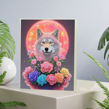 Load image into Gallery viewer, DIY Diamond Painting Notebook 50 Pages A5 Diamond Art Diary Book(Moonlight Wolf)
