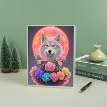 Load image into Gallery viewer, DIY Diamond Painting Notebook 50 Pages A5 Diamond Art Diary Book(Moonlight Wolf)
