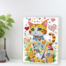 Load image into Gallery viewer, DIY Diamond Painting Notebook 50 Pages A5 Diamond Art Diary Book (Flower Cat)
