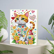 Load image into Gallery viewer, DIY Diamond Painting Notebook 50 Pages A5 Diamond Art Diary Book (Flower Cat)
