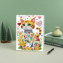 Load image into Gallery viewer, DIY Diamond Painting Notebook 50 Pages A5 Diamond Art Diary Book (Flower Cat)
