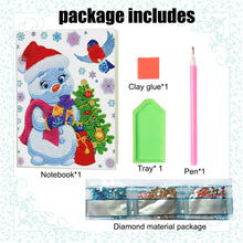 Load image into Gallery viewer, DIY Diamond Painting Notebook 50 Pages A5 Diary Book (Xmas Tree Snowman)
