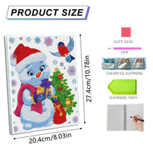 Load image into Gallery viewer, DIY Diamond Painting Notebook 50 Pages A5 Diary Book (Xmas Tree Snowman)

