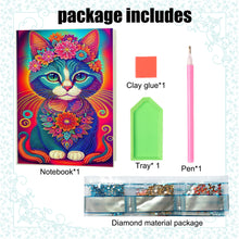 Load image into Gallery viewer, DIY Diamond Painting Notebook 50 Pages A5 Diamond Art Diary Book (Cat D)

