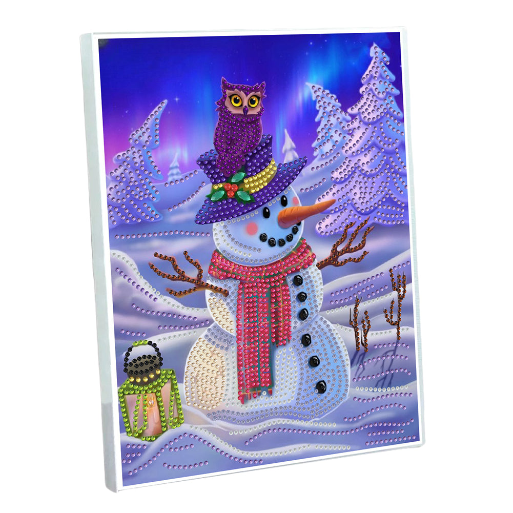 DIY Diamond Painting Notebook 50 Pages A5 Diamond Art Diary Book (Snowman A)