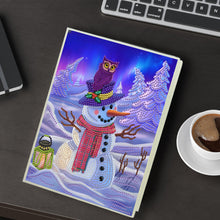 Load image into Gallery viewer, DIY Diamond Painting Notebook 50 Pages A5 Diamond Art Diary Book (Snowman A)
