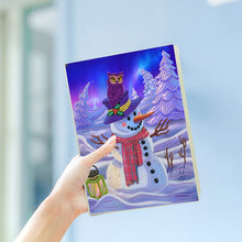 Load image into Gallery viewer, DIY Diamond Painting Notebook 50 Pages A5 Diamond Art Diary Book (Snowman A)
