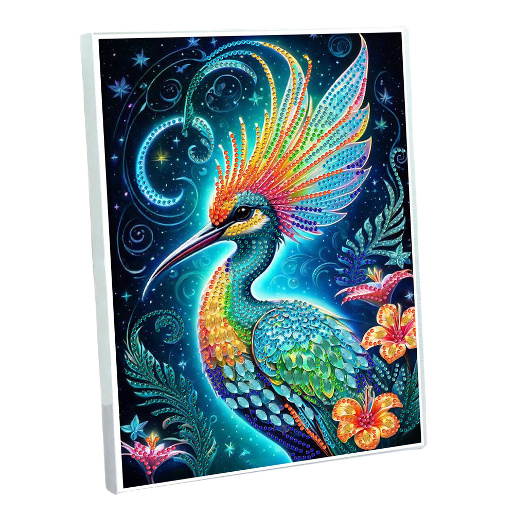 DIY Diamond Painting Notebook 50 Pages A5 Diamond Art Diary Book (Peacock)