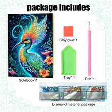 Load image into Gallery viewer, DIY Diamond Painting Notebook 50 Pages A5 Diamond Art Diary Book (Peacock)

