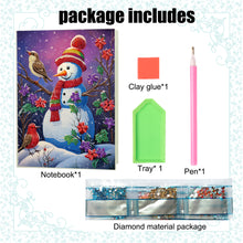 Load image into Gallery viewer, DIY Diamond Painting Notebook 50 Pages A5 Diamond Art Diary Book (Snowman B)
