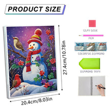 Load image into Gallery viewer, DIY Diamond Painting Notebook 50 Pages A5 Diamond Art Diary Book (Snowman B)
