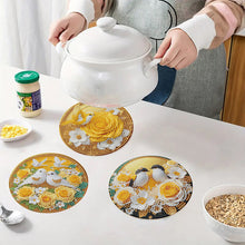 Load image into Gallery viewer, 4pcs DIY Diamond Dot Kits Yellow Rose Bird Diamond Crafts Projects for Beginners
