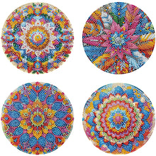 Load image into Gallery viewer, 4pcs DIY Diamond Dot Kits Flowers Diamond Painting Placemats Projects for Beginners
