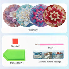 Load image into Gallery viewer, 4pcs DIY Diamond Dot Kits Pattern Diamond Painting Placemats Projects for Beginners
