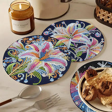 Load image into Gallery viewer, 4pcs DIY Diamond Dot Kits Lily Diamond Painting Placemats Projects for Beginners
