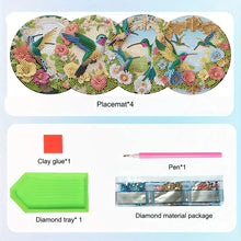Load image into Gallery viewer, 4pcs DIY Diamond Dot Kits Hummingbird Diamond Crafts Projects for Beginners
