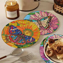 Load image into Gallery viewer, 4pcs DIY Diamond Dot Kits Butterfly Diamond Painting Placemats Projects for Beginners
