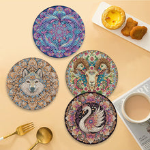 Load image into Gallery viewer, 4pcs DIY Diamond Dot Kits Animals Diamond Painting Placemats Projects for Beginners
