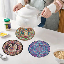 Load image into Gallery viewer, 4pcs DIY Diamond Dot Kits Animals Diamond Painting Placemats Projects for Beginners
